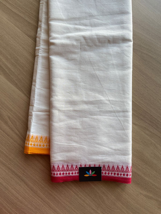 Temple Border Handloom Bengal Soft Cotton Saree -21917