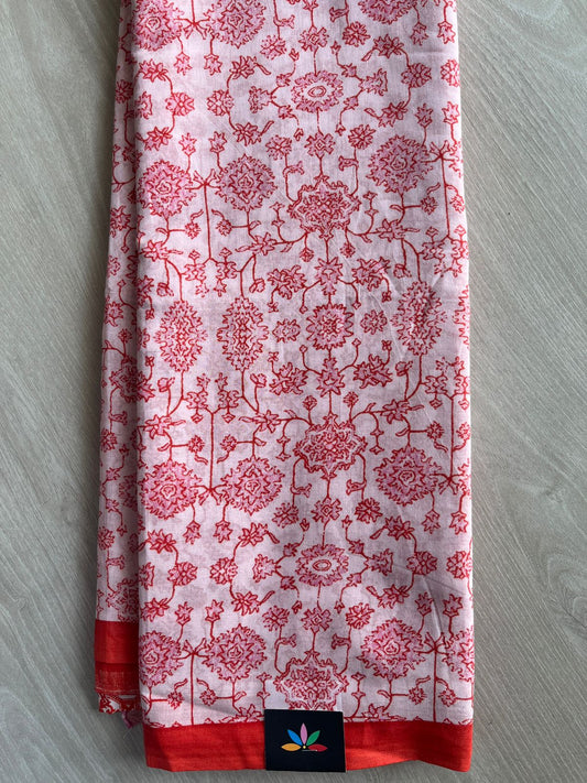 Printed Fine Mul Cotton Saree - 26989