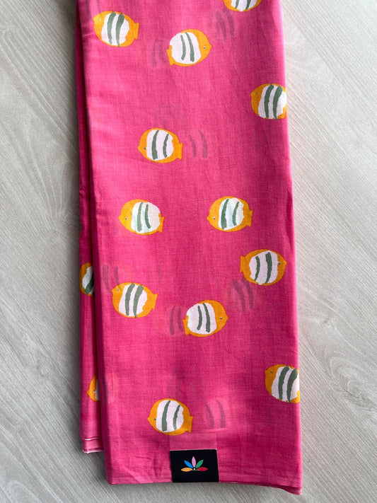 Printed Fine Mul Cotton Saree - 27002