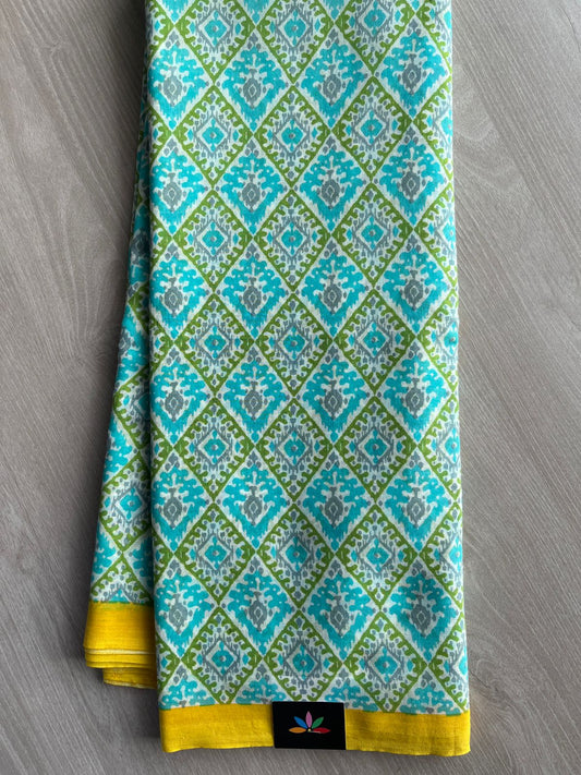 Printed Fine Mul Cotton Saree - 27004