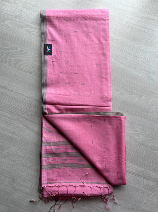 Handwoven Fine Cotton Silk Saree Jamdani Saree - 27788