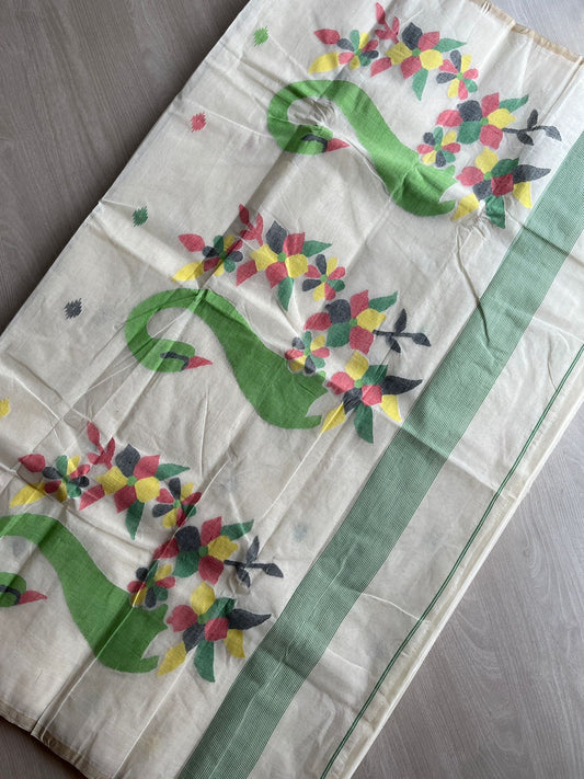 Handloom Fine Cotton Jamdani Saree -28235