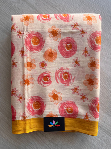 Printed Fine Mul Cotton Saree - 28284