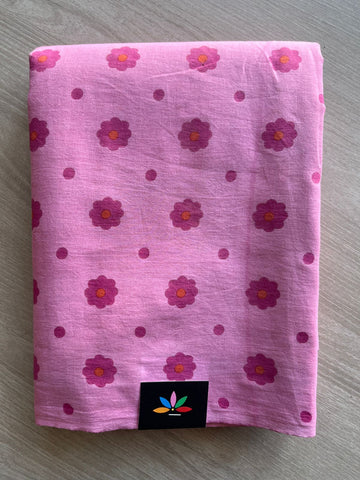 Partly Pallu Printed Fine Mul Cotton Saree - 28289