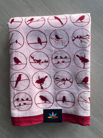 Printed Fine Mul Cotton Saree - 32222