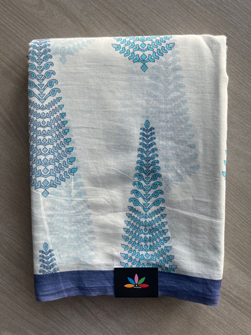 Printed Fine Mul Cotton Saree - 32225