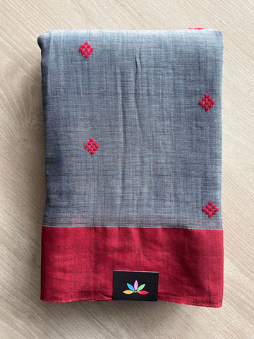 Handloom Bengal Soft Cotton Saree - 33222