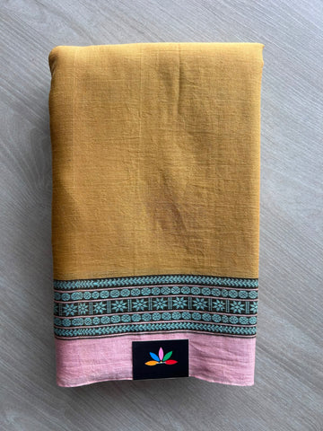 Handloom Bengal Soft Cotton Saree (Without Blouse) - 33228