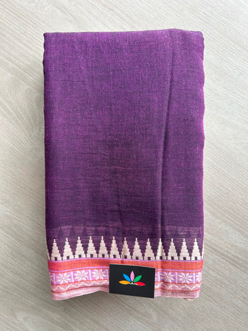 Handloom Bengal Soft Cotton Saree (Without Blouse) - 33229