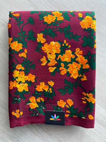 Printed Fine Mul Cotton Saree - 33287