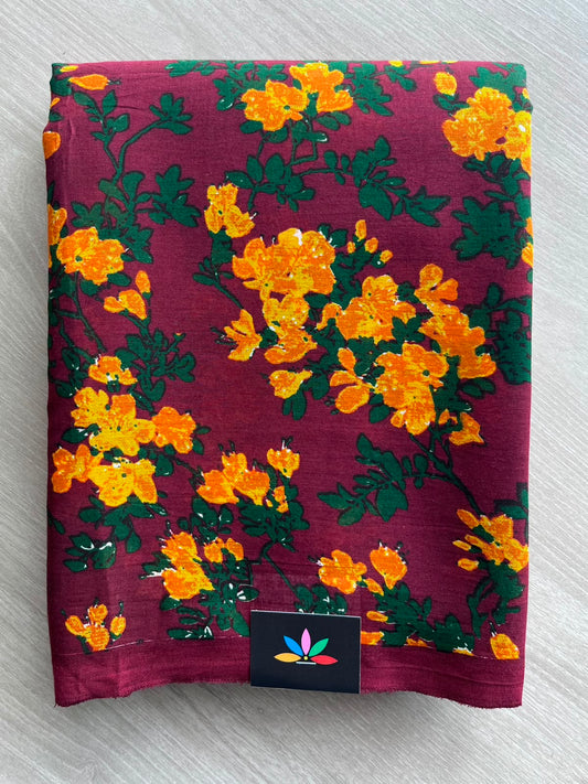 Printed Fine Mul Cotton Saree - 33287