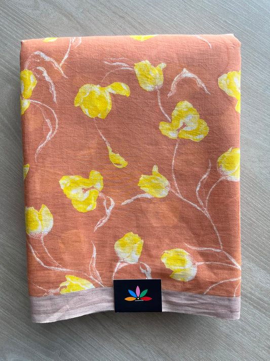 Printed Fine Mul Cotton Saree - 33288