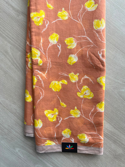 Printed Fine Mul Cotton Saree - 33288