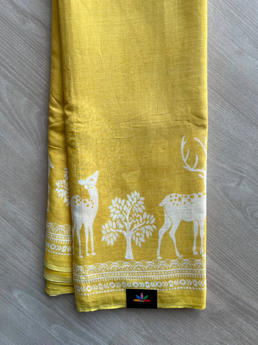 Printed Fine Mul Cotton Saree - 33289