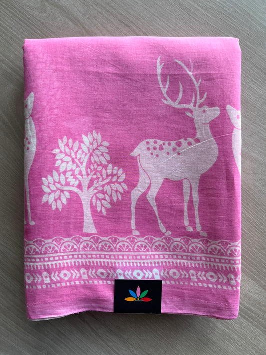 Printed Fine Mul Cotton Saree - 33290