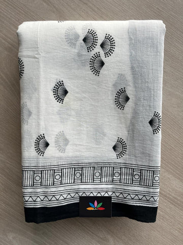 Printed Fine Mul Cotton Saree - 33291