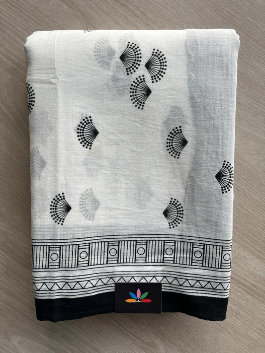 Printed Fine Mul Cotton Saree - 33291