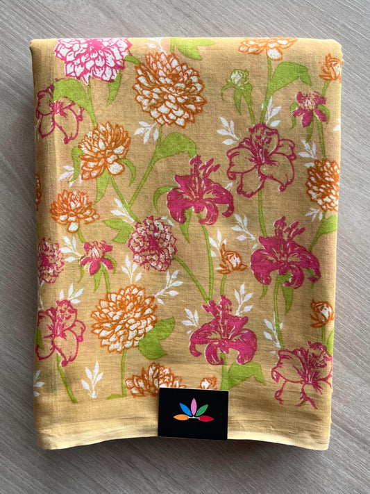 Printed Fine Mul Cotton Saree - 33293