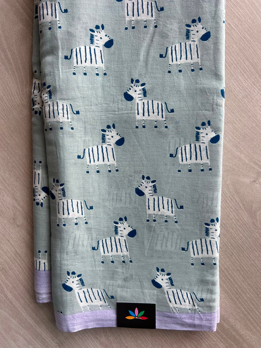 Printed Fine Mul Cotton Saree - 33295