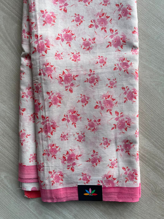 Printed Fine Mul Cotton Saree - 33298