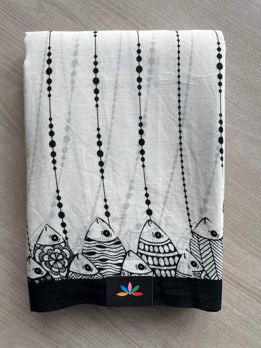 Printed Fine Mul Cotton Saree - 33301