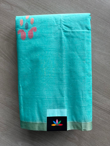 Handloom Starched Bengal Cotton Jamdani Saree (Without Blouse) - 33305