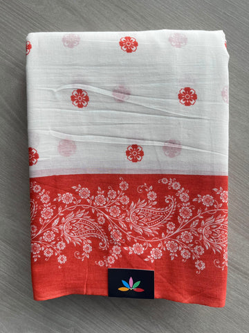 Printed Fine Mul Cotton Saree - 33944