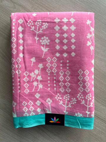 Printed Fine Mul Cotton Saree - 33945
