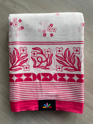 Printed Fine Mul Cotton Saree - 33947