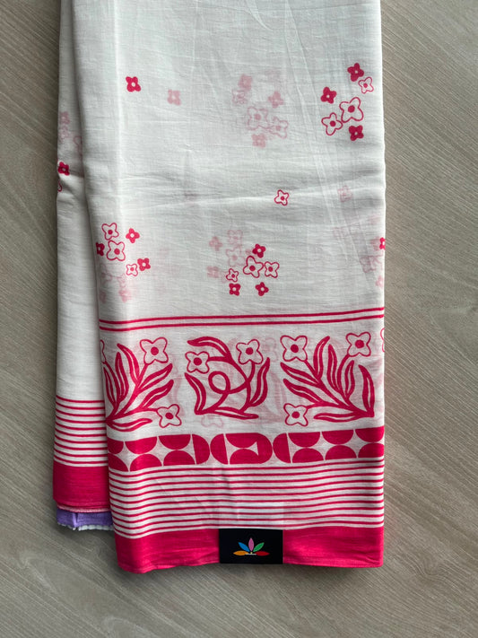 Printed Fine Mul Cotton Saree - 33947