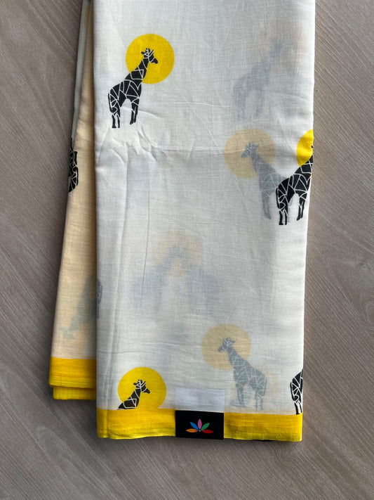 Printed Fine Mul Cotton Saree - 33951