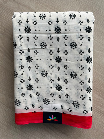 Printed Fine Mul Cotton Saree - 33953