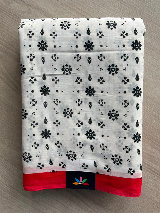 Printed Fine Mul Cotton Saree - 33953