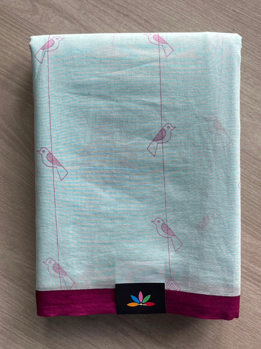 Printed Fine Mul Cotton Saree - 33954
