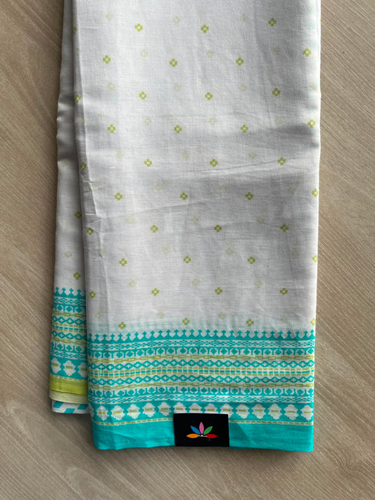 Printed Fine Mul Cotton Saree - 33957