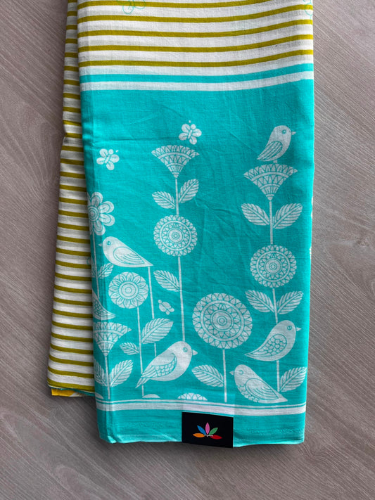 Printed Fine Mul Cotton Saree - 33958