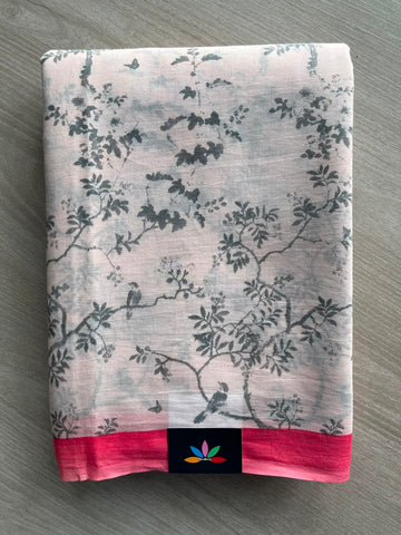 Printed Fine Mul Cotton Saree - 33962
