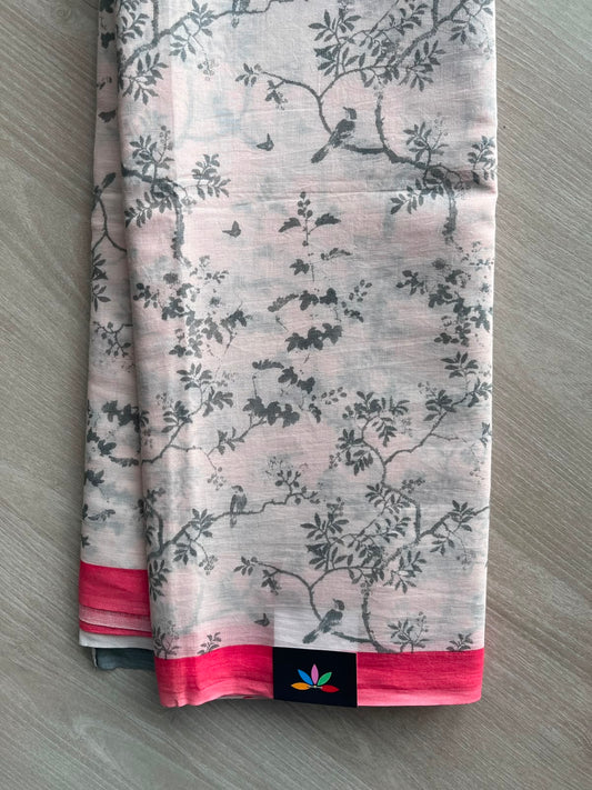 Printed Fine Mul Cotton Saree - 33962