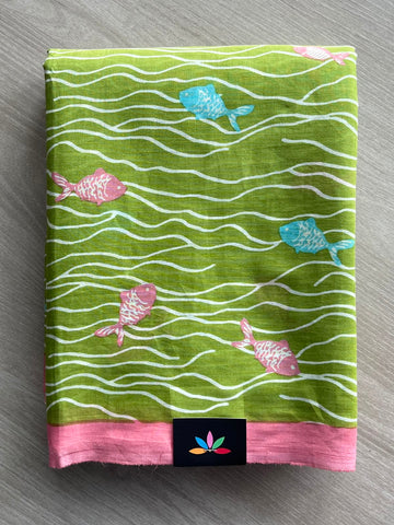 Printed Fine Mul Cotton Saree - 33963