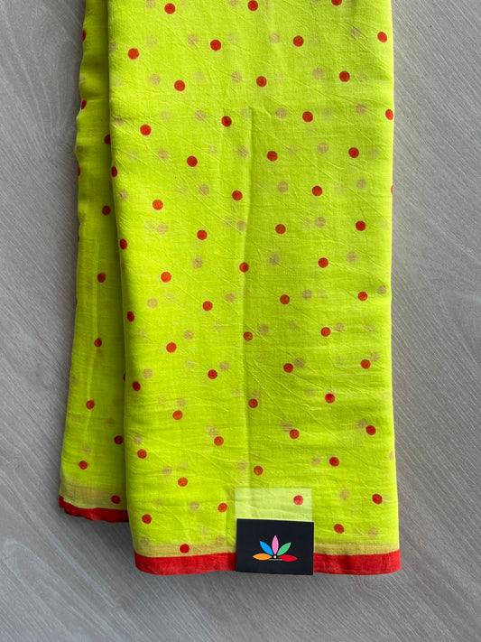 Printed Mul Cotton Saree (Without blouse) - 33965