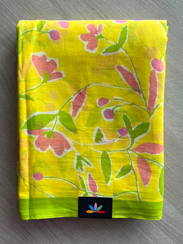 Printed Fine Mul Cotton Saree - 34983