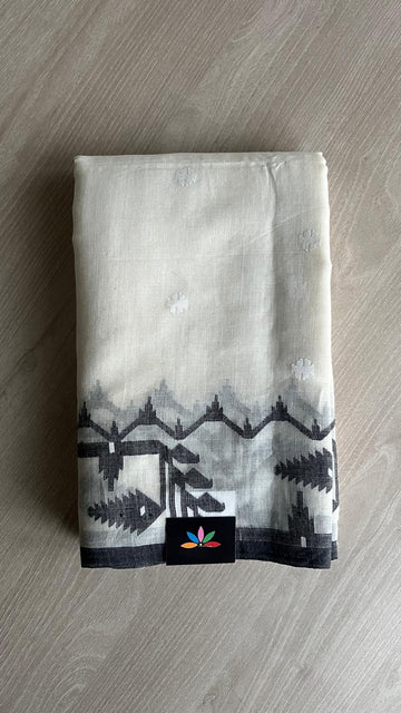 Handwoven Bengal Jamdani Cotton Sarees (Soft) - 24902