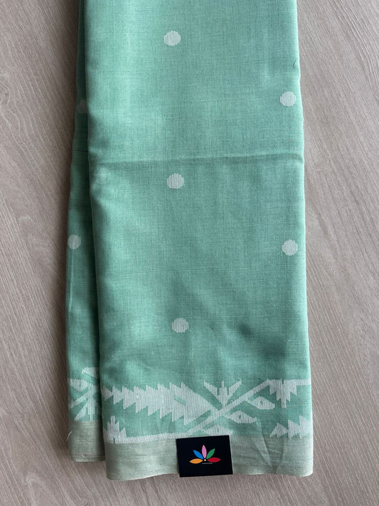 Handwoven Bengal Soft Cotton Jamdani Saree-28791