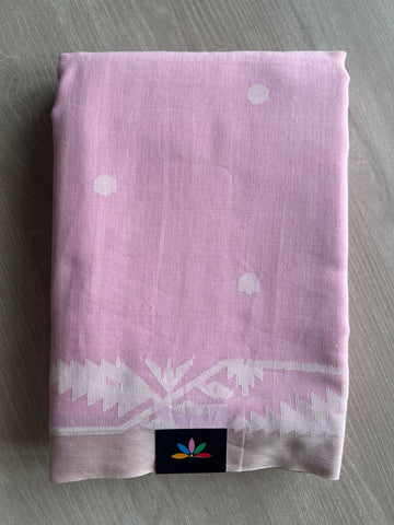 Handwoven Bengal Soft Cotton Jamdani Saree-28792