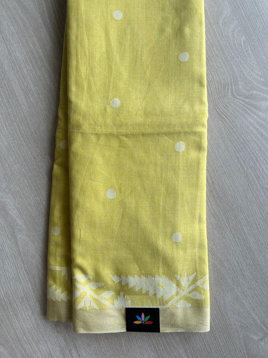 Handwoven Bengal Soft Cotton Jamdani Saree-28793