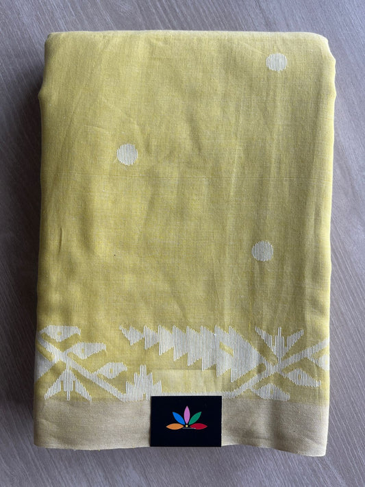 Handwoven Bengal Soft Cotton Jamdani Saree-28793