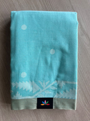 Handwoven Bengal Soft Cotton Jamdani Saree-28794