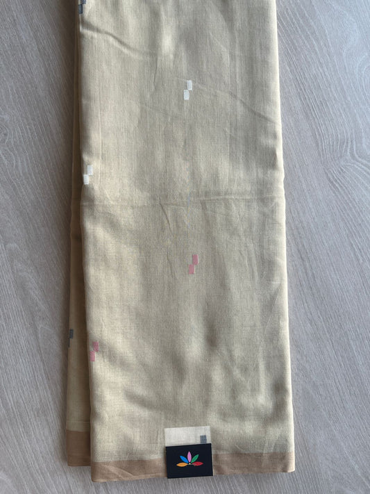 Handwoven Bengal Soft Cotton Jamdani Saree-28803