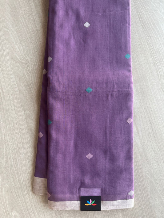 Handwoven Bengal Soft Cotton Jamdani Saree-28804