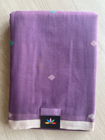 Handwoven Bengal Soft Cotton Jamdani Saree-28804
